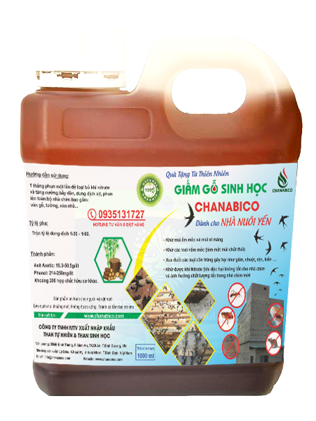 GIẤM GỖ sinh học khử chường trại chăn nuôi CHANABICO